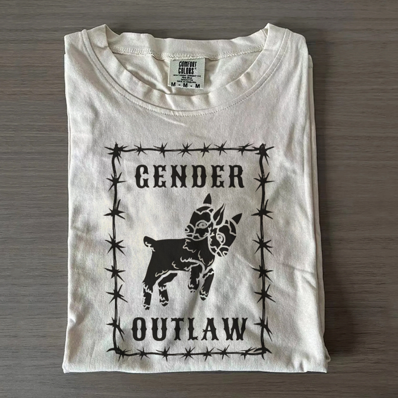Gender Outlaw Funny Nonbinary Pride T-shirt