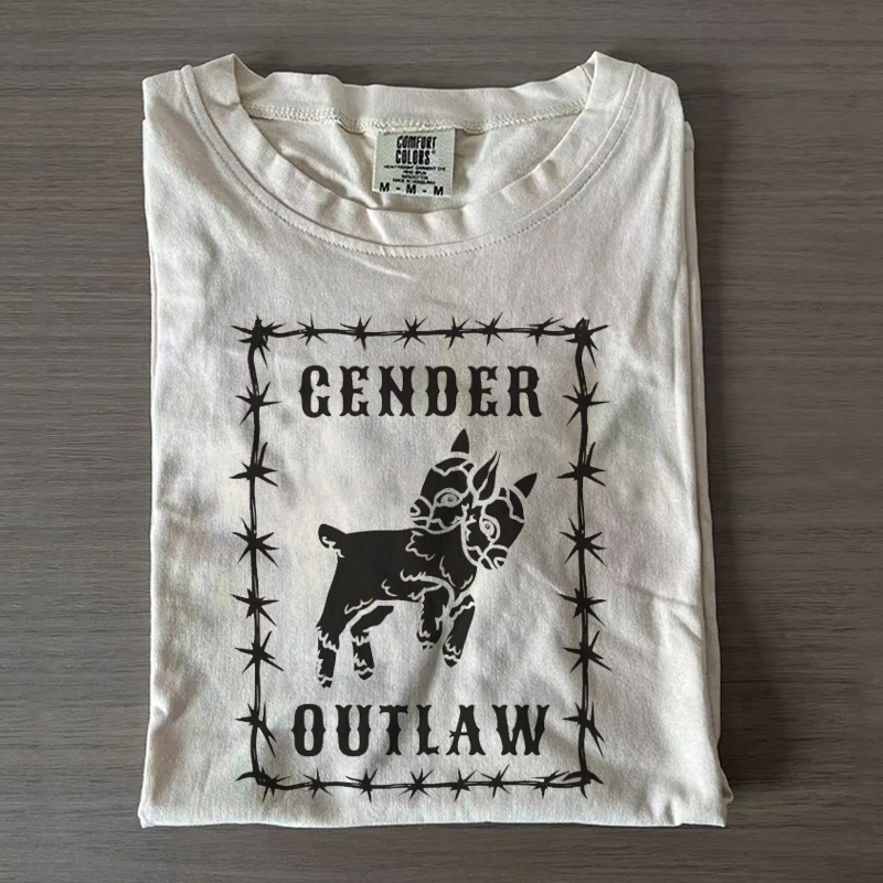 Gender Outlaw Funny Nonbinary Pride T-shirt