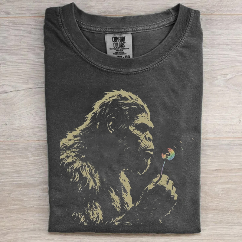 Bigfoot Dandelion Subtle Rainbow LGBTQ T-shirt