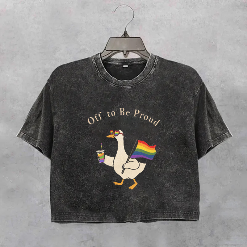 Off To Be Proud Pride Goose Boxy T-Shirt