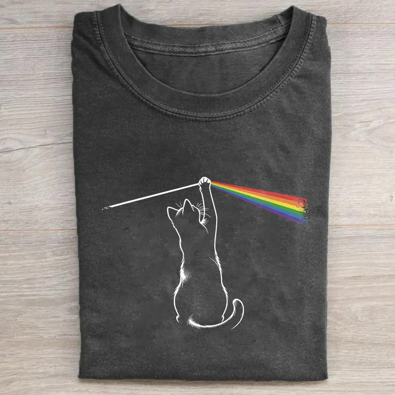 Rainbow Cat Subtle LGBTQ T-shirt