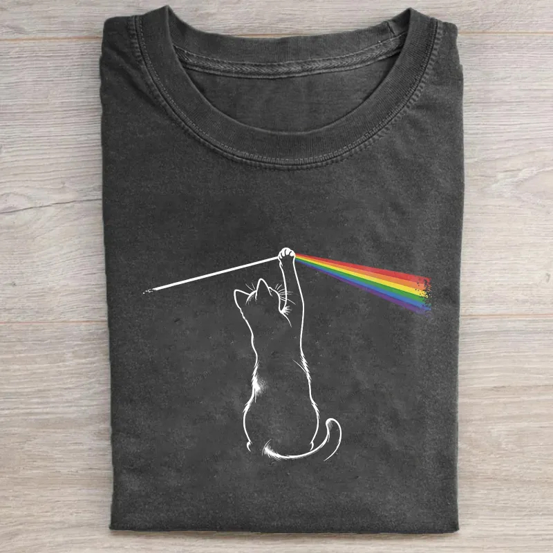 Rainbow Cat Subtle LGBTQ T-shirt