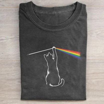 Rainbow Cat Subtle LGBTQ T-shirt