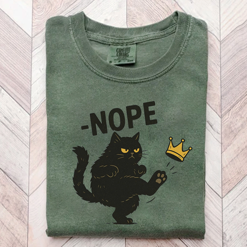No Kings in America Black Cat T-shirt