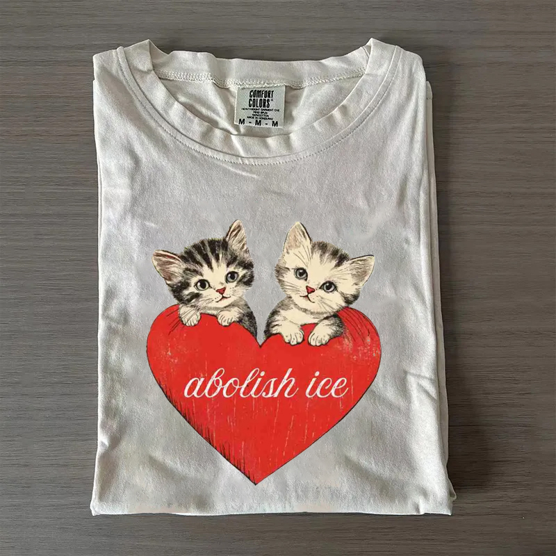 Anti ICE Cute Cats Protest T-shirt