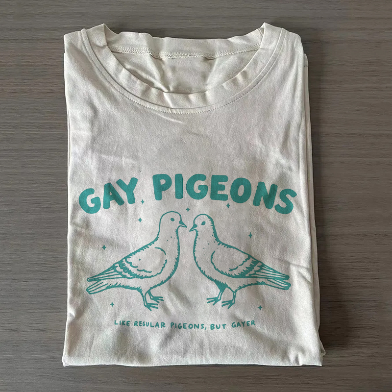 Gay Pigeons Funny LGBTQ Pride T-shirt