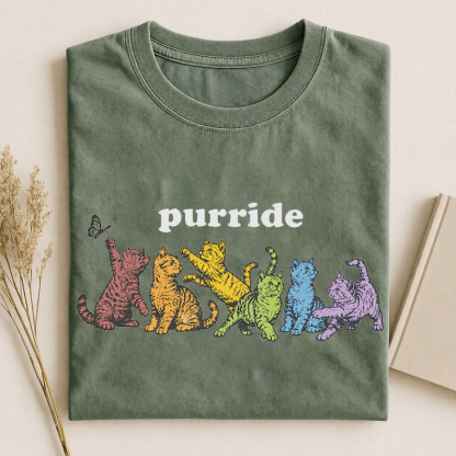 Purride Rainbow Cats LGBTQ T-shirt