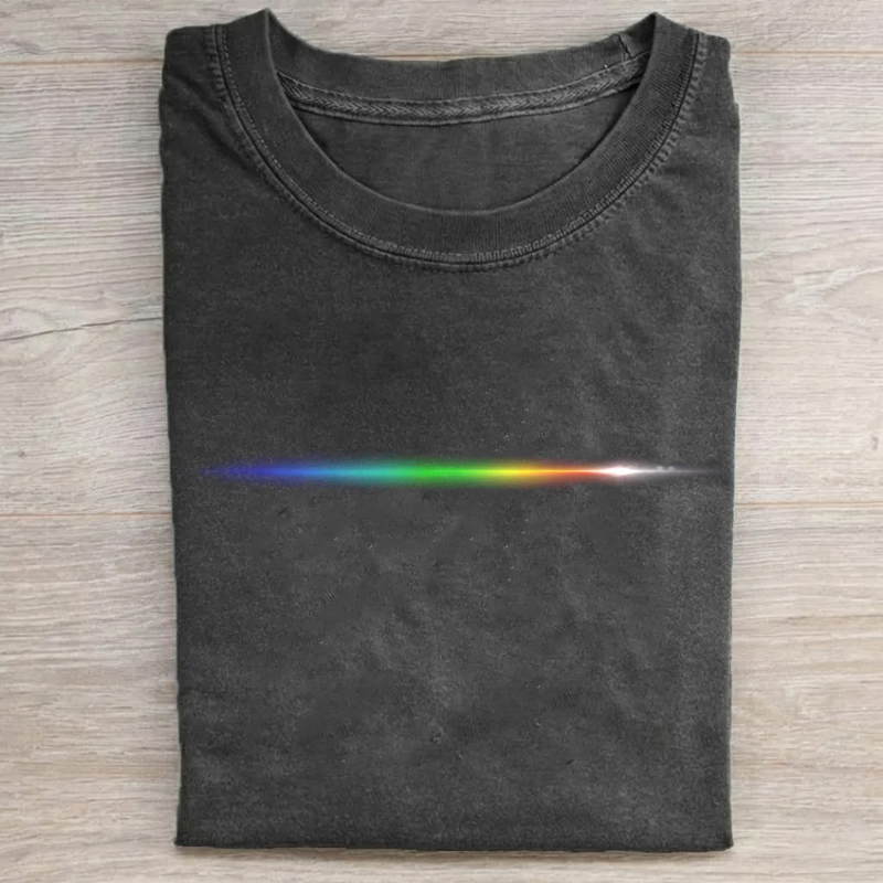 Minimalist Rainbow Light LGBTQ Queer Ally T-Shirt