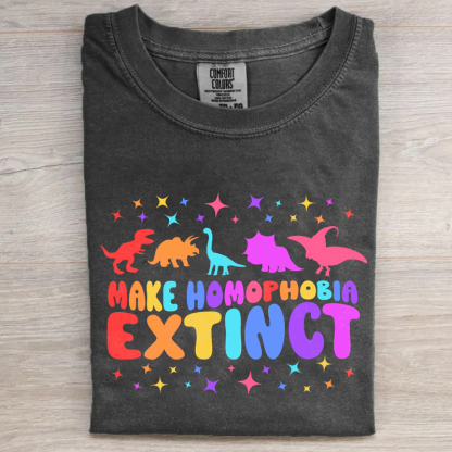 Make Homophobia Extinct Gay Pride T-shirt