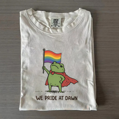 We Pride At Dawn Funny Frog Rainbow Flag T-shirt