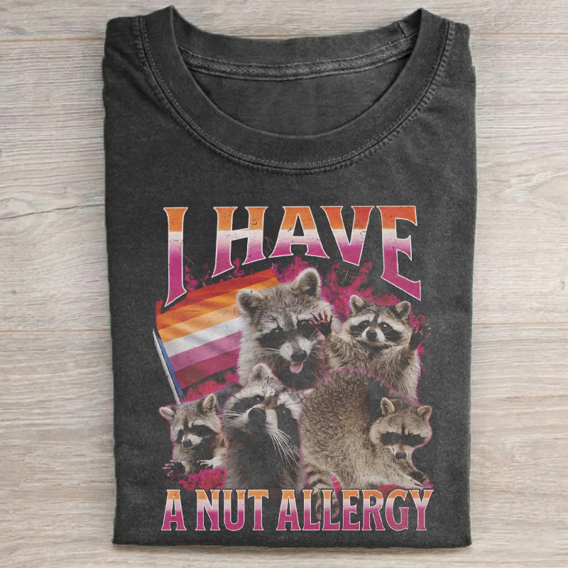 Retro Raccoon Lesbian T-Shirt