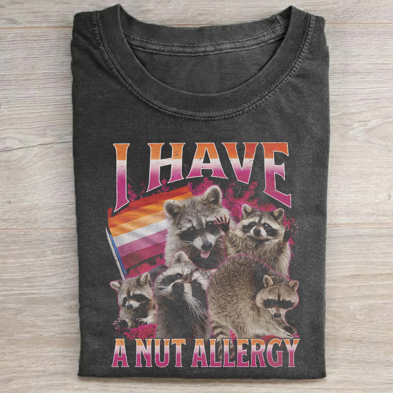 Retro Raccoon Lesbian T-Shirt