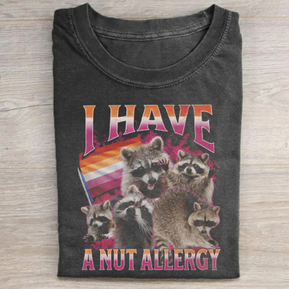 Retro Raccoon Lesbian T-Shirt