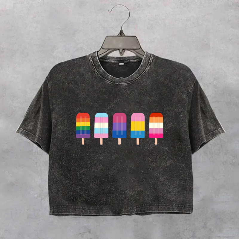 Rainbow Popsicles LGBTQ Pride Boxy T-Shirt