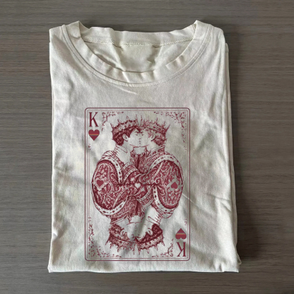 King of Hearts Playing Card Gay Couple Pride T-shirt
