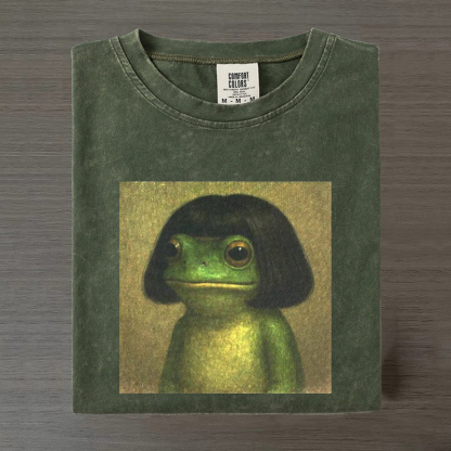 Frog with Bob Haircut Meme T-shirt