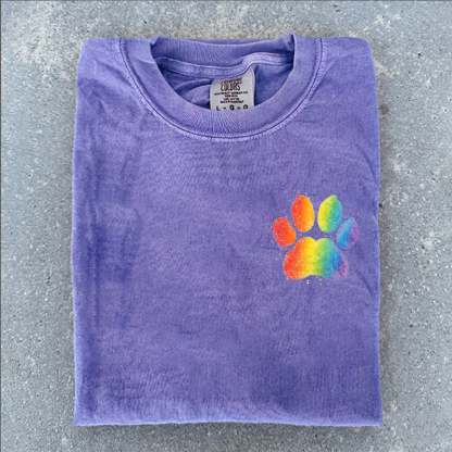 Rainbow Paw Print Dog Pride Dog Lover T-shirt