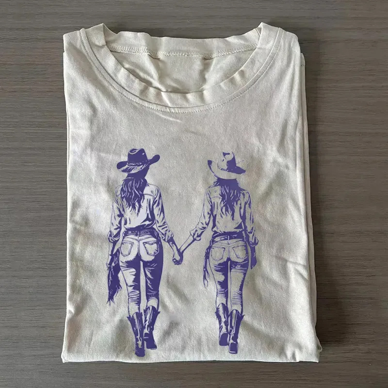 Lesbian Cowgirl Gay Western Cute LGBTQ T-shirt