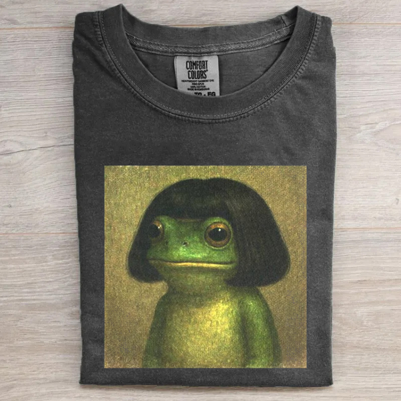 Frog with Bob Haircut Meme T-shirt