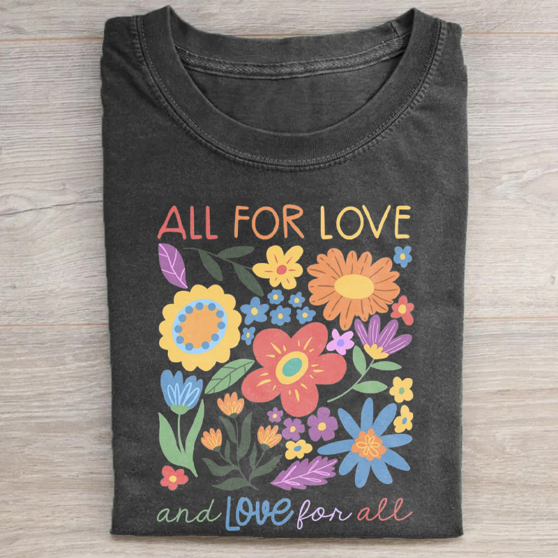 All For Love Floral Pride T-shirt