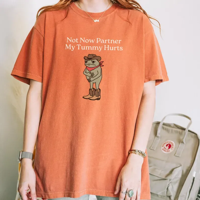 Not Now Partner My Tummy Hurts T-shirt