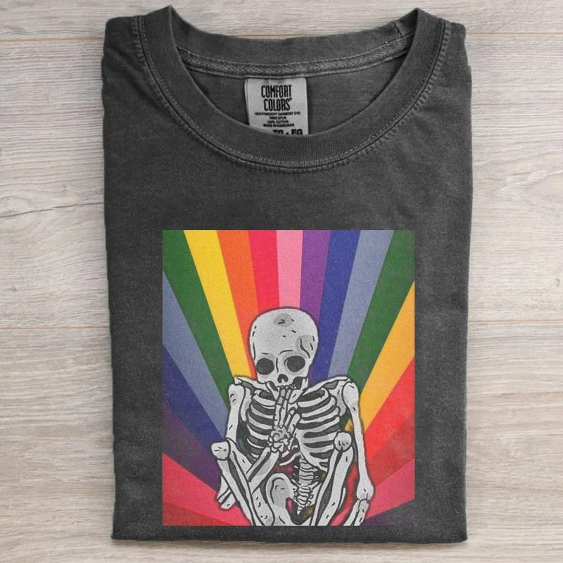 Skeleton Rainbow LGBTQ Pride T-shirt