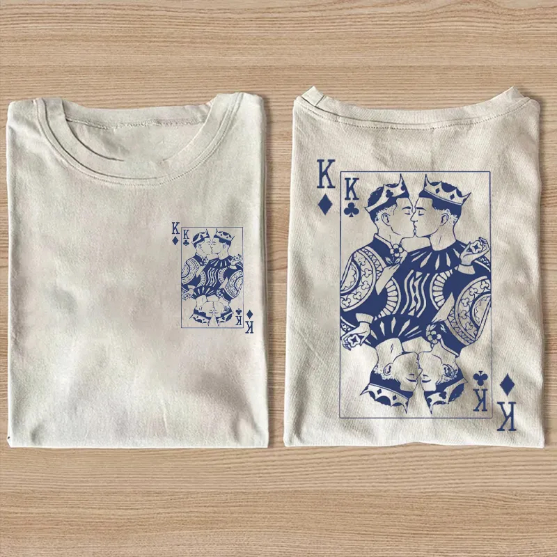 Gay Couple Playing Cards LGBTQ Pride T-shirt