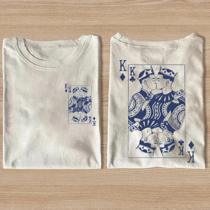 Gay Couple Playing Cards LGBTQ Pride T-shirt