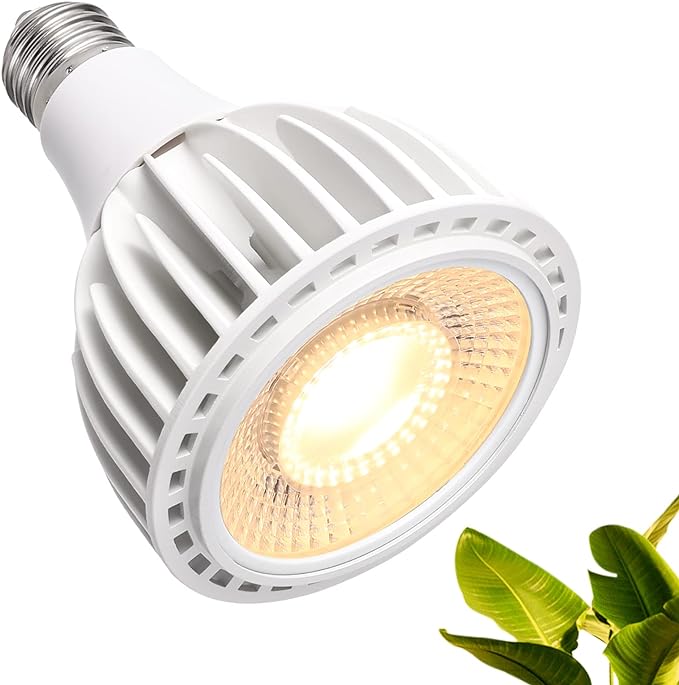 Wavising Grow Light Bulb, Grow Lights for Indoor Plants Full Spectrum, 24 Watt 3000K LED Plant Light Bulb mit High PPFD, Universal E27, Energiesparende Grow Lampe für Aussaat und Wachstum