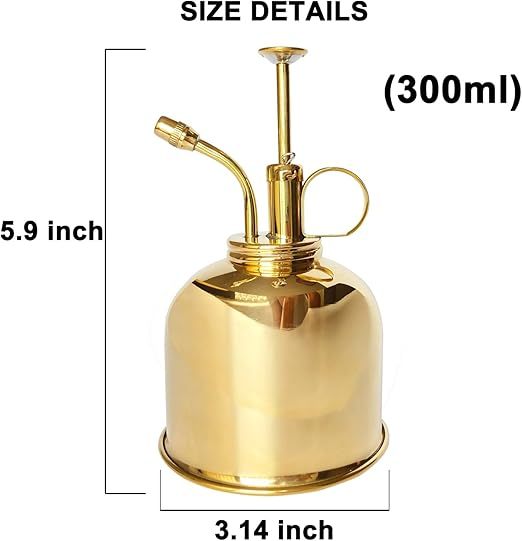 Wavising Messing Golden Spray kann Pflanze Spay Flasche innere Blume Spray Mister 300ml/10.56 oz 1pcs/Lot