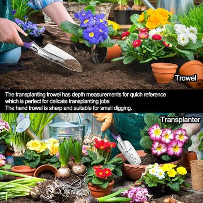 Wavising Gartenarbeit Werkzeug-Set, Gartenarbeit liefert Sukkulenten Werkzeuge Set enthalten, Heavy Duty Aluminium Gartenarbeit Kit für Gartenarbeit, rutschfeste ergonomische Griff Werkzeuge, langlebige Lagerung Tote Bag