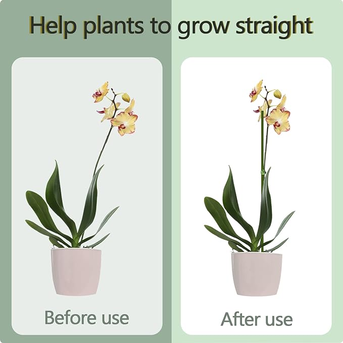 Wavising Pflanze Pfähle, 20Pcs Pflanze Sticks, Garten grün biegsam einzigen Stiel Pflanze Unterstützung Pfähle für Innen-und Außenbereich Pflanzen, Topfpflanzen, Blumen Orchidee Pfingstrose Rose-16 Zoll