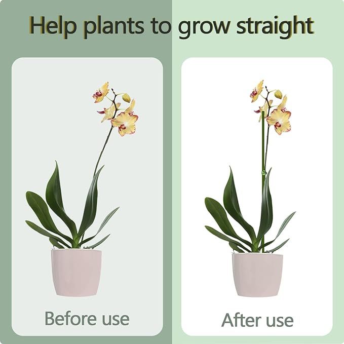 Wavising Pflanze Pfähle, 20Pcs Pflanze Sticks, Garten grün biegsam einzigen Stiel Pflanze Unterstützung Pfähle für Innen-und Außenbereich Pflanzen, Topfpflanzen, Blumen Orchidee Pfingstrose Rose-16 Zoll