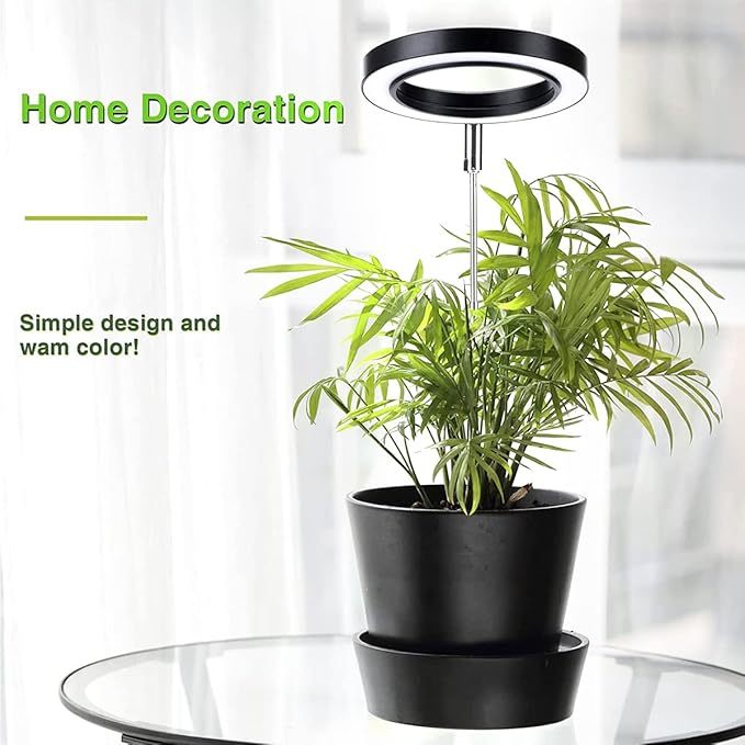 Wavising LED-Wachstumslicht 48 LED-Pflanzenwachstumsleuchten mit 3 Timern und 9 dimmbaren Stufen Höhenverstellbare Vollspektrum-Wachstumslampe Runder Wachstumslichtpfahl für kleine Pflanzen