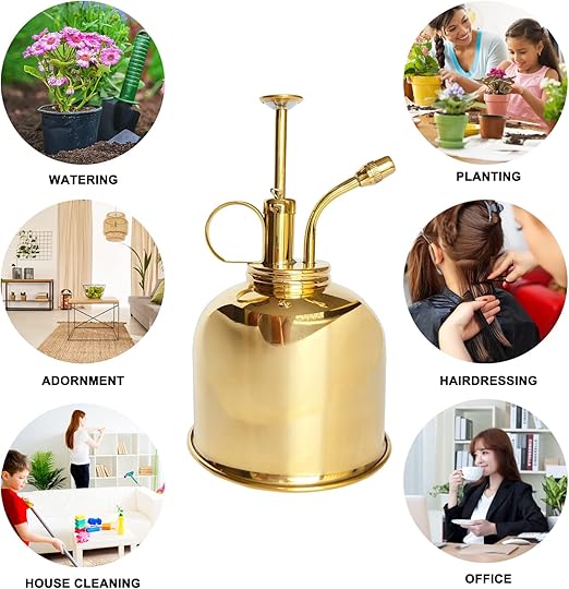 Wavising Messing Golden Spray kann Pflanze Spay Flasche innere Blume Spray Mister 300ml/10.56 oz 1pcs/Lot