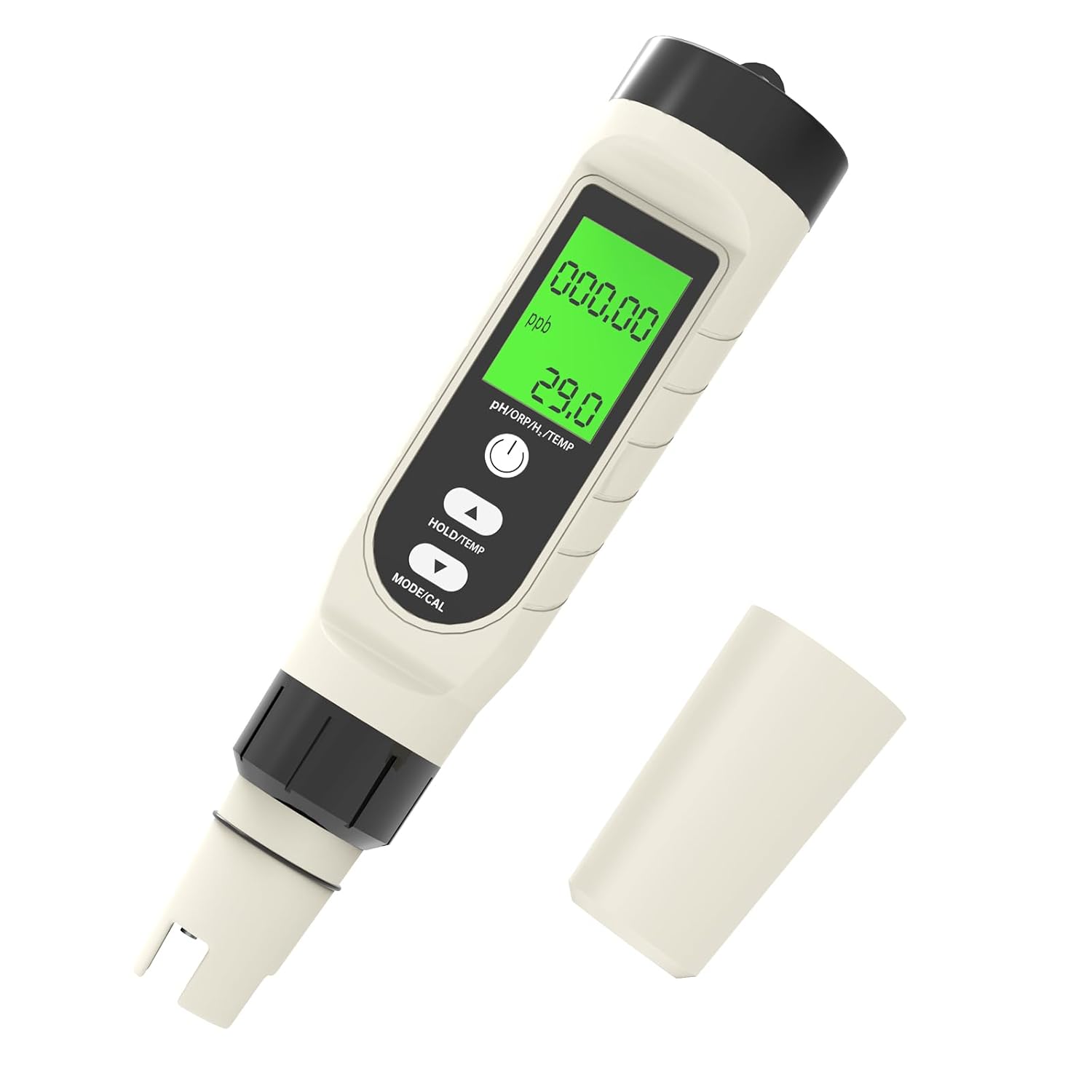 4-in-1 PH+ORP+H2-Messgerät, digitaler Wassertester, Salzgehalt, PH, Temperatur, EC und TDS-Messgerät für Salzwasser und Trinkwasser im Pool, Salzmessgerät für Schwimmbäder, Whirlpools, Hydrokulturen, Aquarien, Spas