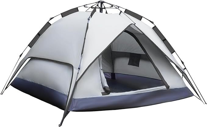 Wavising Zelte für Camping Instant Pop Up Zelte,3 Person Easy Setup Zelt Automatikzelt mit abnehmbarem Außenbereich als Sonnenschutz,Wasserdicht & Winddicht Familienzelte für Camping Outdoor Picknicks Hinterhof