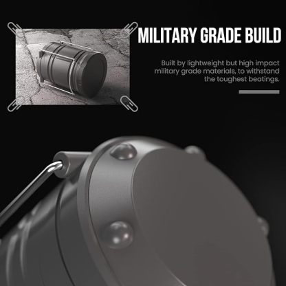 Wavising LED-Laternen, 4 Pack Pop Up Laternen für Stromausfälle, helle batteriebetriebene hängende Laternen für Outdoor-Camping Wandern, Notfall-Überlebenslichter für Hurrikan zusammenklappbar, dunkelgrau