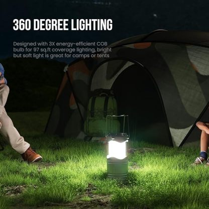 Wavising LED-Laternen, 4 Pack Pop Up Laternen für Stromausfälle, helle batteriebetriebene hängende Laternen für Outdoor-Camping Wandern, Notfall-Überlebenslichter für Hurrikan zusammenklappbar, dunkelgrau