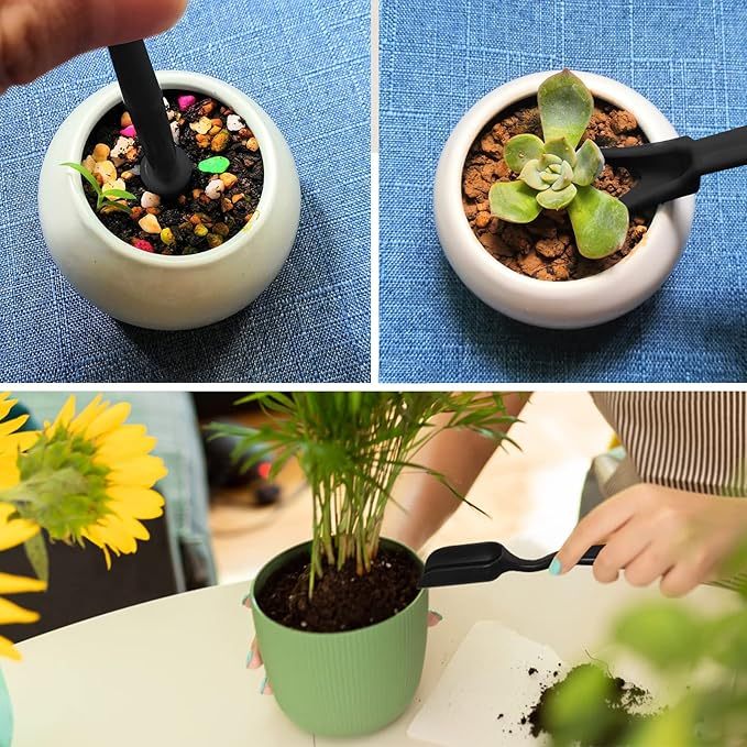 Wavising  12 Stück Sukkulenten Werkzeuge Set Mini Umpflanzen Garten Werkzeuge Kit für Indoor-Gartenarbeit Blumentopf Kaktus Pflege