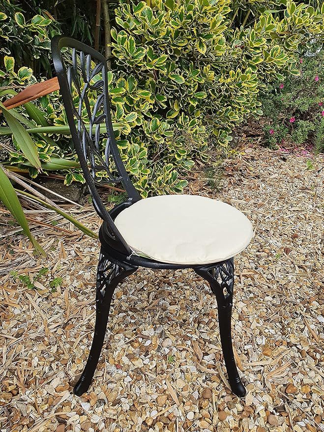 Wavising  3 Stück Patio Möbel | Rust-Resistant Garten Tisch und Stühle | Schwarz