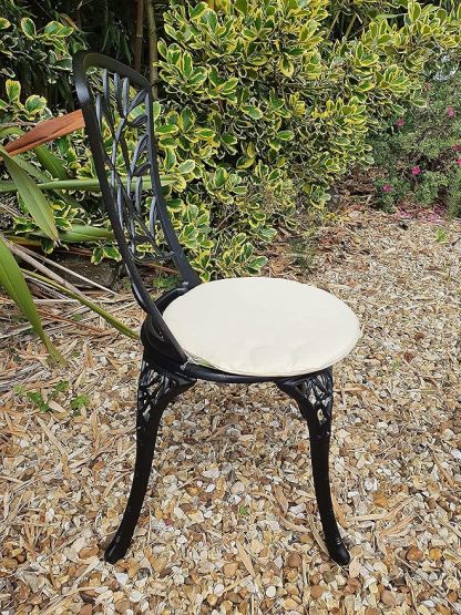 Wavising  3 Stück Patio Möbel | Rust-Resistant Garten Tisch und Stühle | Schwarz