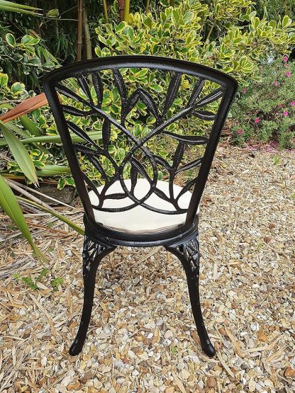 Wavising  3 Stück Patio Möbel | Rust-Resistant Garten Tisch und Stühle | Schwarz