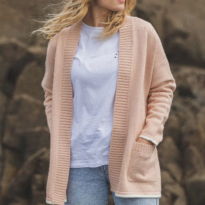 Totem Long Sleeve Loose Sweater Cardigan-ABOXUN