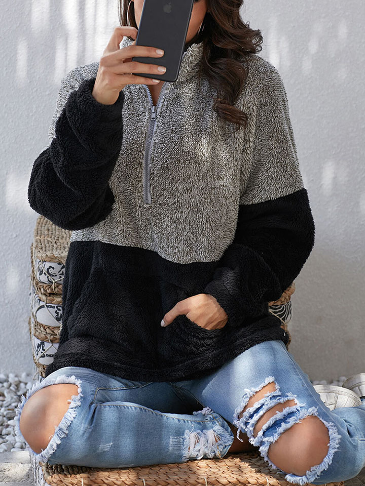 Fashion Casual Plush Pullover Sweater-ABOXUN