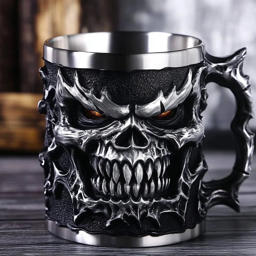 ⏰Historical Lowest Price: Save 49%- ☠️ Skull Mug of Darkness