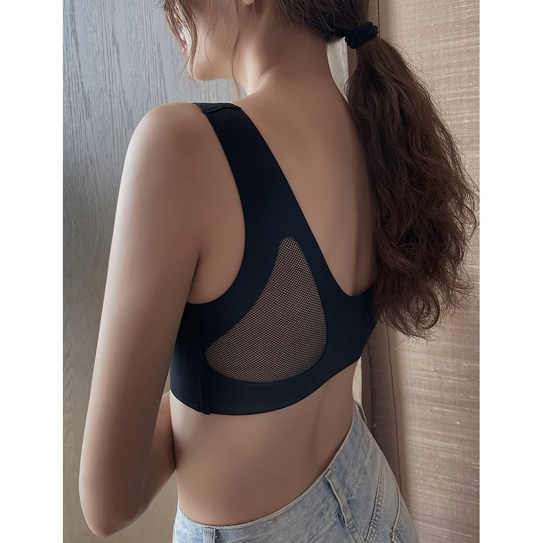 Mesh Design Seamless Bra Without Clasp-ABOXUN