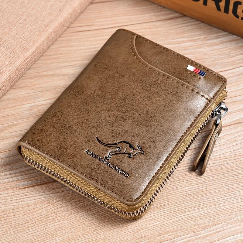 🔥🔥 BIG SALE - 49% OFF 🔥Men Wallet Zipper Leather Purse ( RFID PROTECTED )