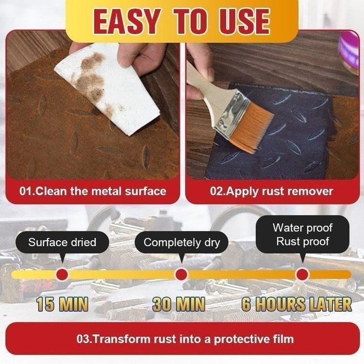 🔥Last Day 75% OFF - Water-based Metal Rust Remover✨