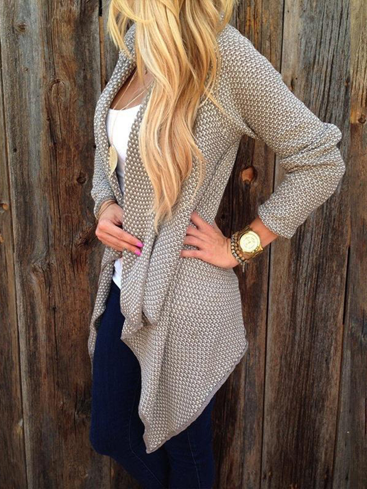 Vintage Loose Casual Irregular Knit Cardigan-ABOXUN